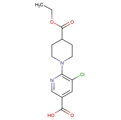 5-氯-6-[4-(乙氧基羰基)哌啶-1-基]吡啶-3-羧酸,5-chloro-6-[4-(ethoxycarbonyl)piperidino]nicotinic acid