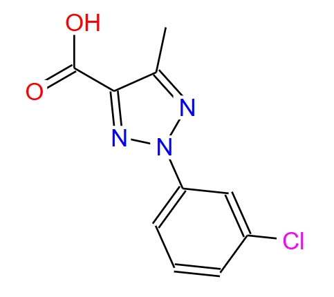 2-(3-氯苯基)-5-甲基-2H-1,2,3-噻唑-4-羧酸,2-(3-Chlorophenyl)-5-methyl-2H-1,2,3-triazole-4-carboxylic acid