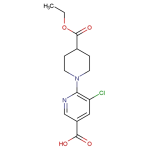 5-氯-6-[4-(乙氧基羰基)哌啶-1-基]吡啶-3-羧酸 931395-73-2  5-chloro-6-[4-(ethoxycarbonyl)piperidino]nicotinic acid