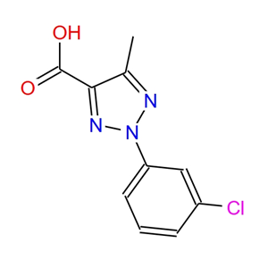 2-(3-氯苯基)-5-甲基-2H-1,2,3-噻唑-4-羧酸,2-(3-Chlorophenyl)-5-methyl-2H-1,2,3-triazole-4-carboxylic acid