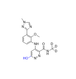 氘可來昔替尼雜質(zhì)07,6-hydroxy-4-((2-methoxy-3-(1-methyl-1H-1,2,4-triazol-3-yl)phenyl)amino)-N-(methyl-d3)pyridazine-3-carboxamide