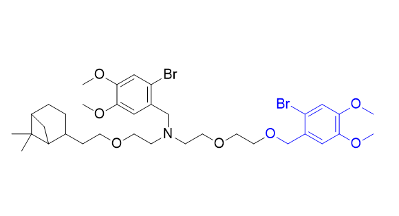 匹维溴铵杂质05,N-(2-bromo-4,5-dimethoxybenzyl)-2-(2-((2-bromo-4,5-dimethoxybenzyl)oxy)ethoxy)-N-(2-(2-(6,6-dimethylbicyclo[3.1.1]heptan-2-yl)ethoxy)ethyl)ethan-1-amine
