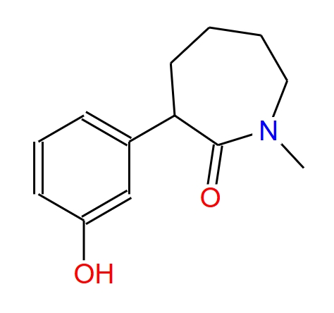 六氢-3-(3-羟基苯基)-1-甲基-2H-氮杂卓-2-酮,hexahydro-3-(3-hydroxyphenyl)-1-methyl-2H-azepin-2-one