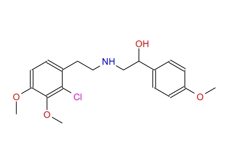 N-[2-羟基-2-(4-甲氧基苯基)乙基]-2-(2-氯-3,4-二甲氧基苯基)乙胺,N-[2-Hydroxy-2-(4-methoxyphenyl)ethyl]-2-(2-chloro-3,4-dimethoxyphenyl)ethylamine