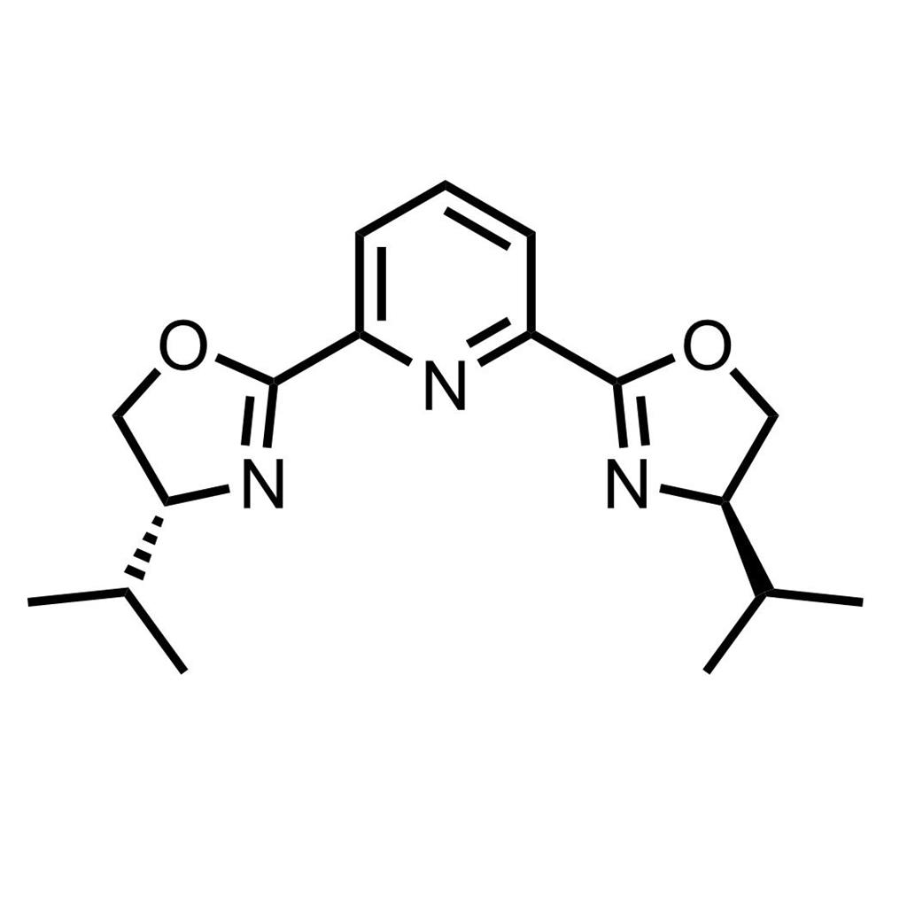 (+)-2,6-双[(4R)-4-(异丙基)-2-恶唑啉-2-基]吡啶,2,6-bis((R)-4-isopropyl-4,5-dihydrooxazol-2-yl)pyridine