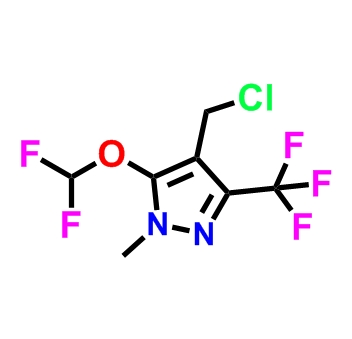 4-(氯甲基)-5-(二氟甲氧基)-1-甲基-3-(三氟甲基)-1H-吡唑,4-(Chloromethyl)-5-(difluoromethoxy)-1-methyl-3-(trifluoromethyl)-1H-pyrazole