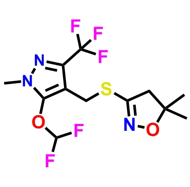 3-[（5-二氟甲氧基-1-甲基-3-三氟甲基吡唑-4-基） 甲硫基]-5.5-二甲基-4.5-二氫異噁唑,3-[(5-Difluoromethoxy-1-methyl-3-trifluoromethyl- 1H-pyrazol-4-yl)methylthio]-4,5- dihydro-5,5-dimethylisoxazole