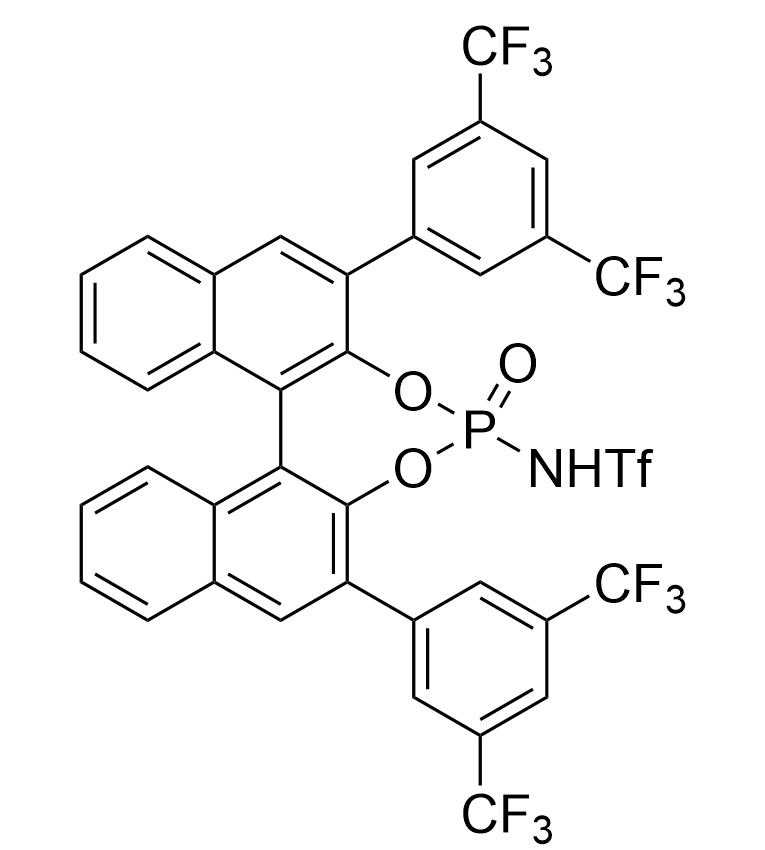 N-[(11BR)-2,6-双[3,5-二三氟甲基苯基]-4-氧-联萘并[2,1-D:1',2'-F][1,3,2]二氧磷杂-4-基]-1,1,1-三氟甲磺酰胺,N-[(11bR)-2,6-bis[3,5-bis(trifluoromethyl)phenyl]-4-oxidodinaphtho[2,1-d:1',2'-f][1,3,2]dioxaphosphepin-4-yl]-1,1,1-trifluoro-Methanesulfonamide