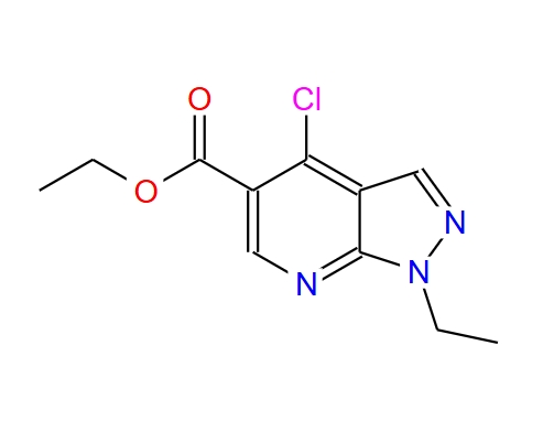 4-氯-1-乙基-1H-吡唑并[3,4-B]吡啶-5-羧酸乙酯,4-CHLORO-1-ETHYL-1H-PYRAZOLO[3,4-B]PYRIDINE-5-CARBOXYLIC ACID ETHYL ESTER