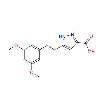 5-(3,5-二甲氧基苯乙基)-1H-吡唑-3-羧酸,5-(3,5-Dimethoxyphenethyl)-1H-pyrazole-3-carboxylic acid