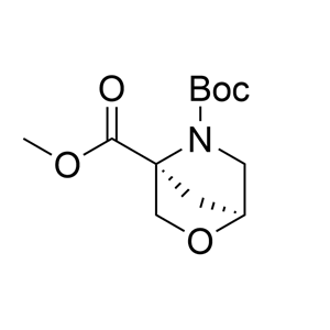 (1S,4S)-5-tert-butoxycarbonyl-2-oxa-5-azabicyclo[2.2.1]heptane-4-carboxylic acid methyl ester,(1S,4S)-5-tert-butoxycarbonyl-2-oxa-5-azabicyclo[2.2.1]heptane-4-carboxylic acid methyl ester