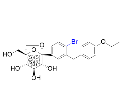 埃格列凈雜質(zhì)15,(1S,2S,3S,4R,5S)-5-(4-bromo-3-(4-ethoxybenzyl)phenyl)-1-(hydroxymethyl)-6,8-dioxabicyclo[3.2.1]octane-2,3,4-triol