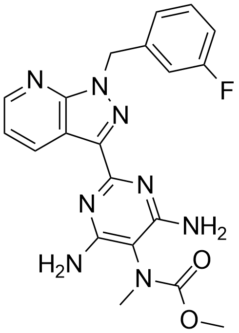 利奥西呱间氟杂质A；4,6-二氨基-2-[1-（3-氟苄基）-1H-吡唑并[3,4-b]吡啶-3-基]-5-嘧啶-N-甲基-氨基甲酸甲酯,Riociguat Impurity A;methyl (4,6-diamino-2-(1-(3-fluorobenzyl)-1H-pyrazolo[3,4-b]pyridin-3-yl)pyrimidin-5-yl)(methyl)carbamate