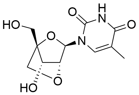 1-((1S,3R,4R,7S)-7-羟基-1-(羟甲基)-2,5-二氧杂双环[2.2.1]庚烷-3-基)-5-甲基嘧啶-2,4(1H,3H)-二酮,1-((1S,3R,4R,7S)-7-hydroxy-1-(hydroxymethyl)-2,5-dioxabicyclo[2.2.1]heptan-3-yl)-5-methylpyrimidine-2,4(1H,3H)-dione