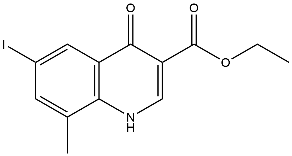 6-碘-8-甲基-4-氧代-1,4-二氫喹啉-3-羧酸乙酯,ethyl 6-iodo-8-methyl-4-oxo-1,4-dihydroquinoline-3-carboxylate