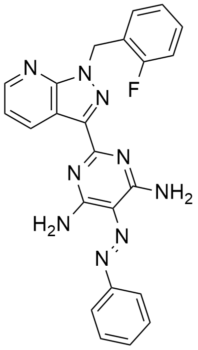 利奥西呱杂质L；2-[1-（2-氟苄基）-1H-吡唑并[3,4-b]吡啶-3-基]-5-[（E）-苯基二氮烯基]-4,6-嘧啶二胺,Riociguat Impurity L;4,6-Pyrimidinediamine, 2-[1-[(2-fluorophenyl)methyl]-1H-pyrazolo[3,4-b]pyridin-3-yl]-5-[(1E)-2-phenyldiazenyl]-