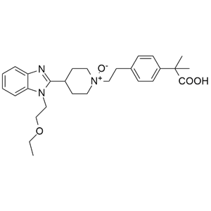 比拉斯汀N-氧化雜質(zhì)；2-[4-（2-{4-[1-（2-乙氧基乙基）-1H-苯并咪唑-2-基]-哌啶-N-氧-1-基}-乙基）-苯基]-2-甲基丙酸