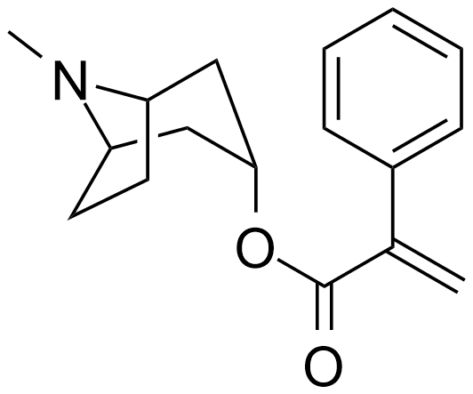 异丙托溴铵杂质G；(1R,3r,5S)-3-（2-苯基丙烯酰氧基）-8-甲基-8-氮杂双环[3.2.1]辛烷,Ipratropium Bromide  Impurity G;(1R,3r,5S)-8-methyl-8-azabicyclo[3.2.1]octan-3-yl 2-phenylacrylate