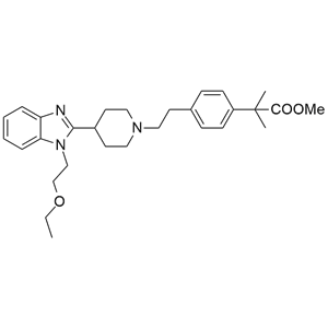 比拉斯汀甲酯杂质；2-[4-（2-{4-[1-（2-乙氧基乙基）-1H-苯并咪唑-2-基]-哌啶-1-基}-乙基）-苯基]-2-甲基丙酸甲酯