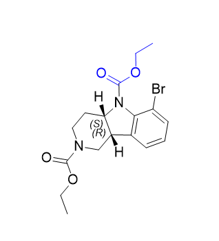 卢美哌隆杂质14,diethyl (4aS,9bR)-6-bromo-3,4,4a,9b-tetrahydro-1H-pyrido[4,3-b]indole-2,5-dicarboxylate