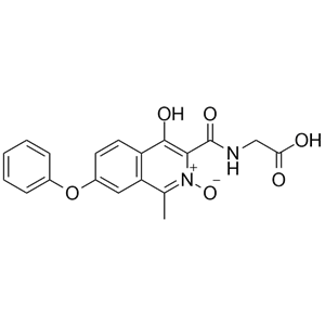 罗沙司他N-氧化杂质；[(1-甲基-4-羟基-7-苯氧基异喹啉-3-羰基)氨基]乙酸-2-氮氧化物,N-oxide Roxadustat ;3-((carboxymethyl)carbamoyl)-4-hydroxy-1-methyl-7-phenoxyisoquinoline 2-oxide