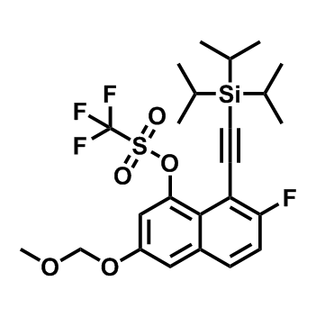7-氟-3-(甲氧基甲氧基)-8-((三异丙基硅烷基)乙炔基)萘-1-基三氟甲磺酸酯,7-Fluoro-3-(methoxymethoxy)-8-((triisopropylsilyl)ethynyl)naphthalen-1-yl trifluoromethanesulfonate