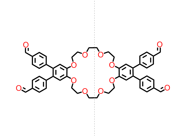 二苯并-24-冠-8-四苯甲醛,4,4',4'',4'''-(6,7,9,10,12,13,20,21,23,24,26,27-dodecahydrodibenzo [b,n] [1,4,7,10,13,16,19,22] octaoxacyclotetracosine-2,3,16,17-tetrayl) tetrabenzaldehyd