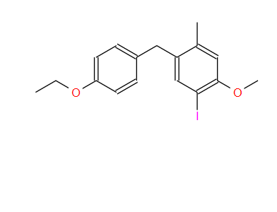 1-碘-5[(4-乙氧基苯基)甲基]-2-甲氧基-4-甲基苯,1-(4-ethoxybenzyl)-5-iodo-4-methoxy-2-methylbenzene