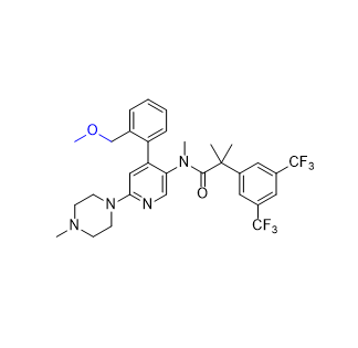 奈妥匹坦雜質(zhì)10,2-(3,5-bis(trifluoromethyl)phenyl)-N-(4-(2-(methoxymethyl)phenyl)-6-(4-methylpiperazin-1-yl)pyridin-3-yl)-N,2-dimethylpropanamide