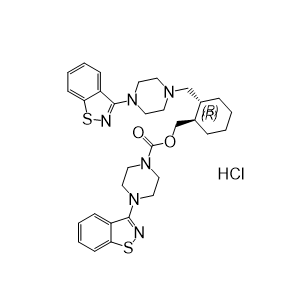 魯拉西酮雜質(zhì)20,((1R,2R)-2-((4-(benzo[d]isothiazol-3-yl)piperazin-1-yl)methyl)cyclohexyl)methyl 4-(benzo[d]isothiazol-3-yl)piperazine-1-carboxylate hydrochloride