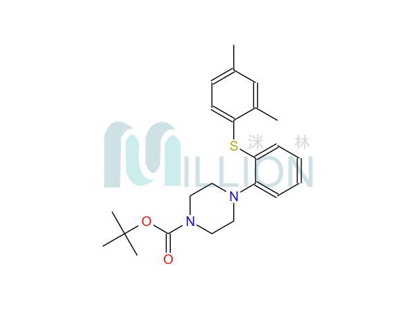 4-[2-(2,4-二甲基苯基磺酰基)苯基]哌嗪-1-羧酸叔丁酯,4-[2-(2,4-DiMethylphenylsulfanyl)phenyl]piperazine-1-carboxylic acid tert-butyl ester