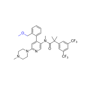 奈妥匹坦雜質(zhì)10,2-(3,5-bis(trifluoromethyl)phenyl)-N-(4-(2-(methoxymethyl)phenyl)-6-(4-methylpiperazin-1-yl)pyridin-3-yl)-N,2-dimethylpropanamide