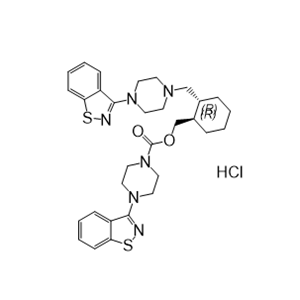 魯拉西酮雜質(zhì)20,((1R,2R)-2-((4-(benzo[d]isothiazol-3-yl)piperazin-1-yl)methyl)cyclohexyl)methyl 4-(benzo[d]isothiazol-3-yl)piperazine-1-carboxylate hydrochloride