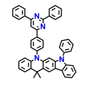 23AcCz-PM；5-（4-（2,6-二苯基嘧啶-4-基）苯基）-13,13-二甲基-7-苯基-7,13-二氫-5H-吲哚并[3,2-b]吖啶,5-(4-(2,6-diphenylpyrimidin-4-yl)phenyl)-13,13-dimethyl-7-phenyl-7,13-dihydro-5H-indolo[3,2-b]acridine