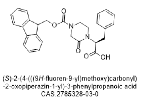 (S)-2-(4-(((9H-fluoren-9-yl)methoxy)carbonyl)-2-oxopiperazin-1-yl)-3-phenylpropanoic acid,(S)-2-(4-(((9H-fluoren-9-yl)methoxy)carbonyl)-2-oxopiperazin-1-yl)-3-phenylpropanoic acid