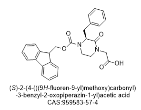 (S)-2-(4-(((9H-fluoren-9-yl)methoxy)carbonyl)-3-benzyl-2-oxopiperazin-1-yl)acetic acid,(S)-2-(4-(((9H-fluoren-9-yl)methoxy)carbonyl)-3-benzyl-2-oxopiperazin-1-yl)acetic acid