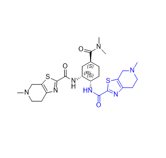 依度沙班杂质37,N,N'-((1S,2R,4S)-4-(dimethylcarbamoyl)cyclohexane-1,2-diyl)bis(5-methyl-4,5,6,7-tetrahydrothiazolo[5,4-c]pyridine-2-carboxamide)