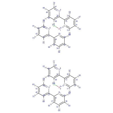 二-μ-氯四[2-(2-吡啶基-kN)苯基-kC]二铱(III),Di-μ-chlorotetrakis[2-(2-pyridinyl-kN)phenyl-kC]diiridium(III)