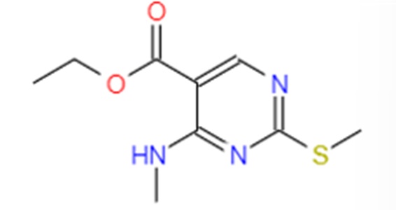 4-甲胺基-2-甲硫基-5-嘧啶甲酸乙酯,Ethyl 4-(methylamino)-2-methylsulfanylpyrimidine-5-carboxylate