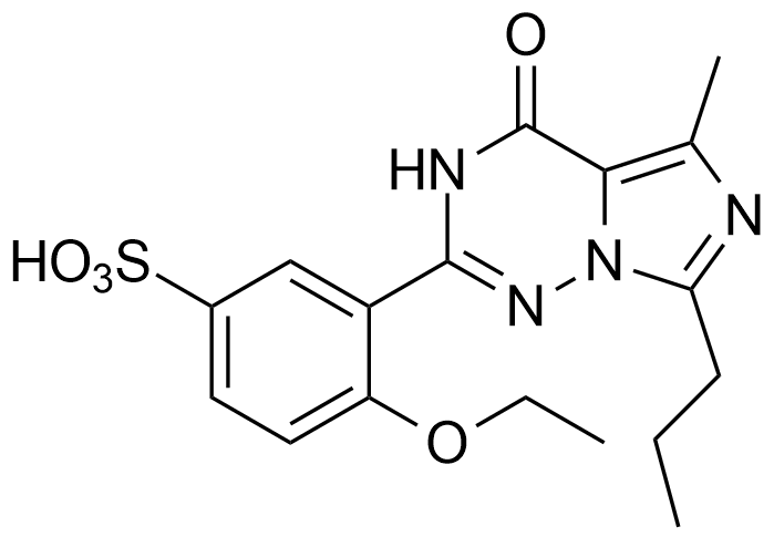 盐酸伐地那非杂质B；4-乙氧基-3-（5-甲基-4-氧代-7-正丙基-3,4-二氢咪唑[1,5-f][1,2,4]三嗪-2-基）苯磺酸,Vardenafil Impurity B;4-ethoxy-3-(5-methyl-4-oxo-7-propyl-3,4-dihydroimidazo[5,1-f][1,2,4]triazin-2-yl)benzenesulfonic acid