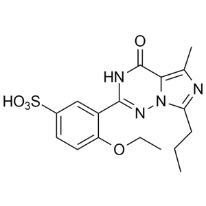 盐酸伐地那非杂质B；4-乙氧基-3-（5-甲基-4-氧代-7-正丙基-3,4-二氢咪唑[1,5-f][1,2,4]三嗪-2-基）苯磺酸