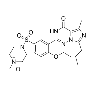 盐酸伐地那非N-氧化杂质D,Vardenafil USP Related Compound D (Vardenafil N-Oxide);4-((4-ethoxy-3-(5-methyl-4-oxo-7-propyl-3,4-dihydroimidazo[5,1-f][1,2,4]triazin-2-yl)phenyl)sulfonyl)-1-ethylpiperazine 1-oxide