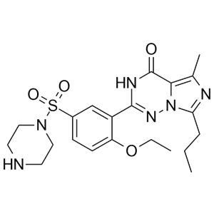 盐酸伐地那非N-脱乙基杂质E,Vardenafil USP Related Compound E (N-Desethyl Vardenafil);2-(2-ethoxy-5-(piperazin-1-ylsulfonyl)phenyl)-5-methyl-7-propylimidazo[5,1-f][1,2,4]triazin-4(3H)-one