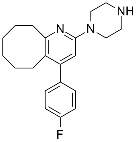 布南色林脱乙基杂质B；4-(4-氟苯基)-2（哌嗪-1-基）-5，6，7，8，9，10-六氢环辛烷并[b]吡啶,Desethyl Blonanserin;4-(4-Fluorophenyl)-2-(piperazin-1-yl)-5,6,7,8,9,10-hexahydrocycloocta[b]pyridine