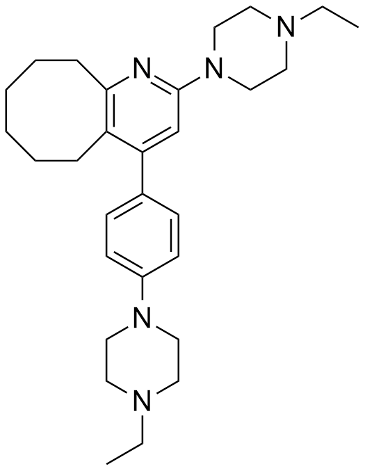 布南色林杂质D；2-(4-乙基-1-哌嗪基)-4-(4-（4-乙基-1-哌嗪基）-苯基)-5，6，7，8，9，10-六氢环辛烷并[b]吡啶,Blonanserin Impurity D;2-(4-ethylpiperazin-1-yl)-4-(4-(4-ethylpiperazin-1-yl)phenyl)-5,6,7,8,9,10-hexahydrocycloocta[b]pyridine