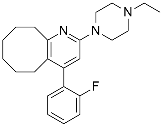 布南色林邻氟杂质E；2-(4-乙基-1-哌嗪基)-4-(2-氟苯基)-5，6，7，8，9，10-六氢环辛烷并[b]吡啶,Blonanserin Impurity E;2-(4-ethylpiperazin-1-yl)-4-(2-fluorophenyl)-5,6,7,8,9,10-hexahydrocycloocta[b]pyridine