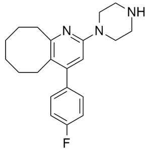 布南色林脱乙基杂质B；4-(4-氟苯基)-2（哌嗪-1-基）-5，6，7，8，9，10-六氢环辛烷并[b]吡啶,Desethyl Blonanserin;4-(4-Fluorophenyl)-2-(piperazin-1-yl)-5,6,7,8,9,10-hexahydrocycloocta[b]pyridine