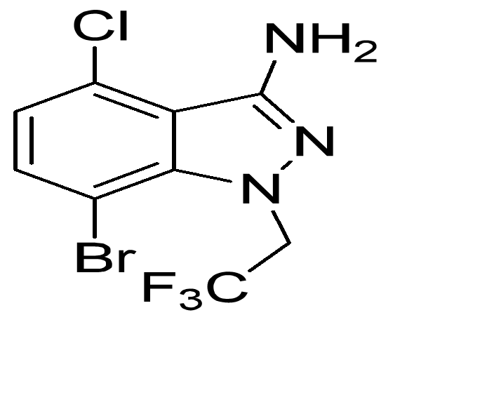 7-溴-4-氯-1-(2,2,2-三氟乙基)- 1h -吲唑-3-胺,7-bromo-4-chloro-1-(2,2,2-trifluoroethyl)-1H-indazol-3-amine