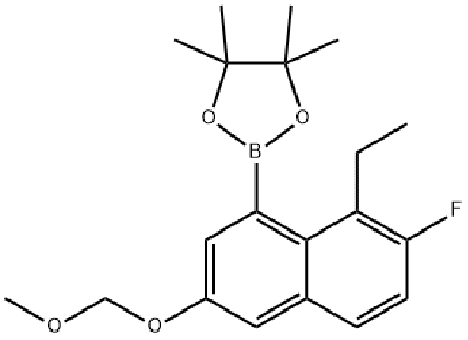 2-(8-乙基-7-氟-3-(甲氧基甲氧基)萘-1-基)-4,4,5,5-四甲基-1,3,2-二氧硼烷,2-(8-ethyl-7-fluoro-3-(methoxymethoxy)naphthalen-1-yl)-4,4,5,5-tetramethyl-1,3,2-dioxaborolane