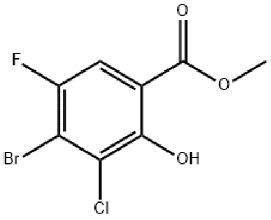 4-溴-3-氯-5-氟-2-羟基苯甲酸甲酯,Benzoic acid, 4-bromo-3-chloro-5-fluoro-2-hydroxy-, methyl ester